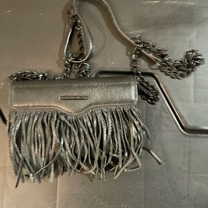 Rebecca Minkoff, Fringe Black Leather Crossbody Bag